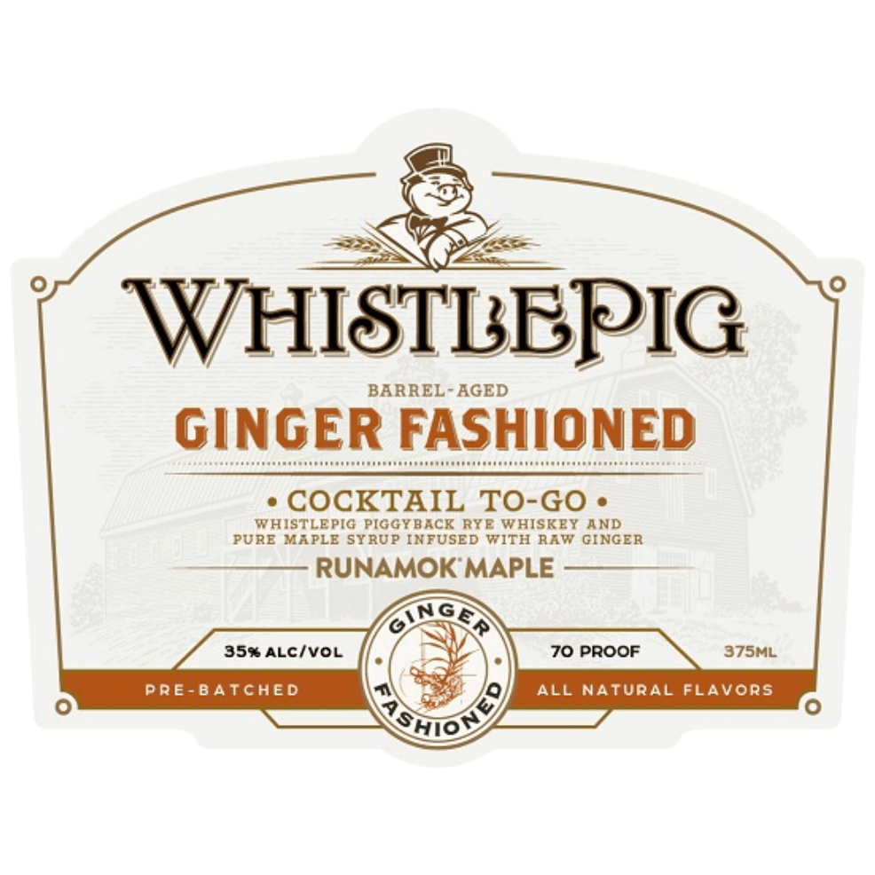 WhistlePig Ginger Fashioned Cocktail To-Go 375ml